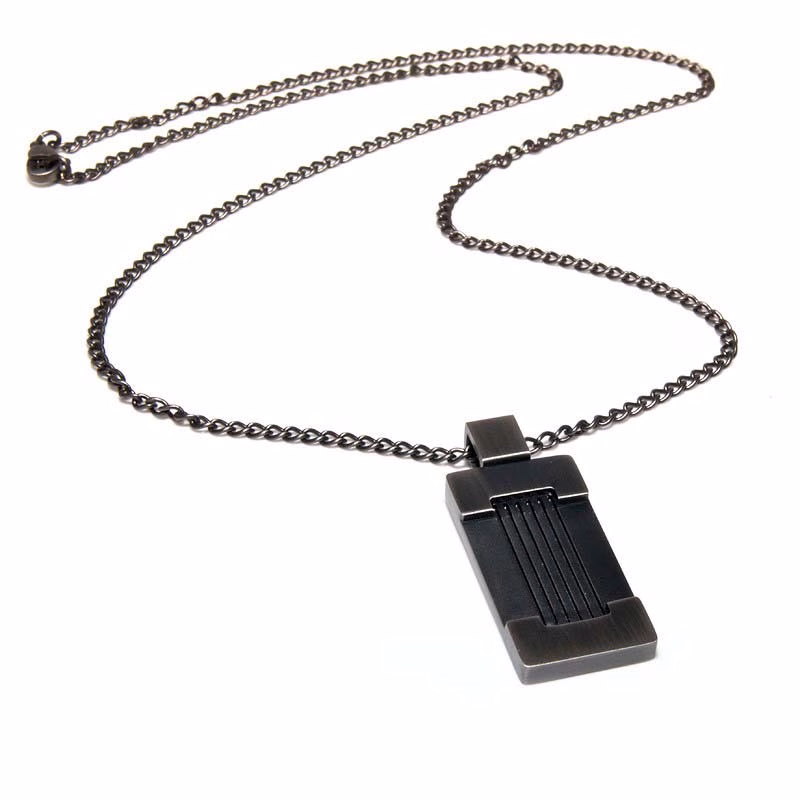 Antiikkiharmaa Tag-Riipus ja ketju