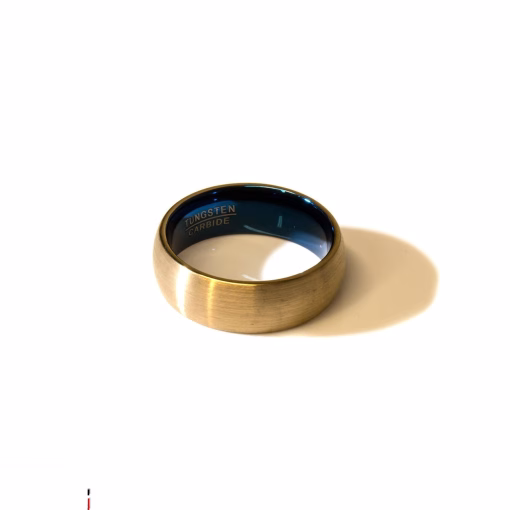 Gold and blue tungsten sormus
